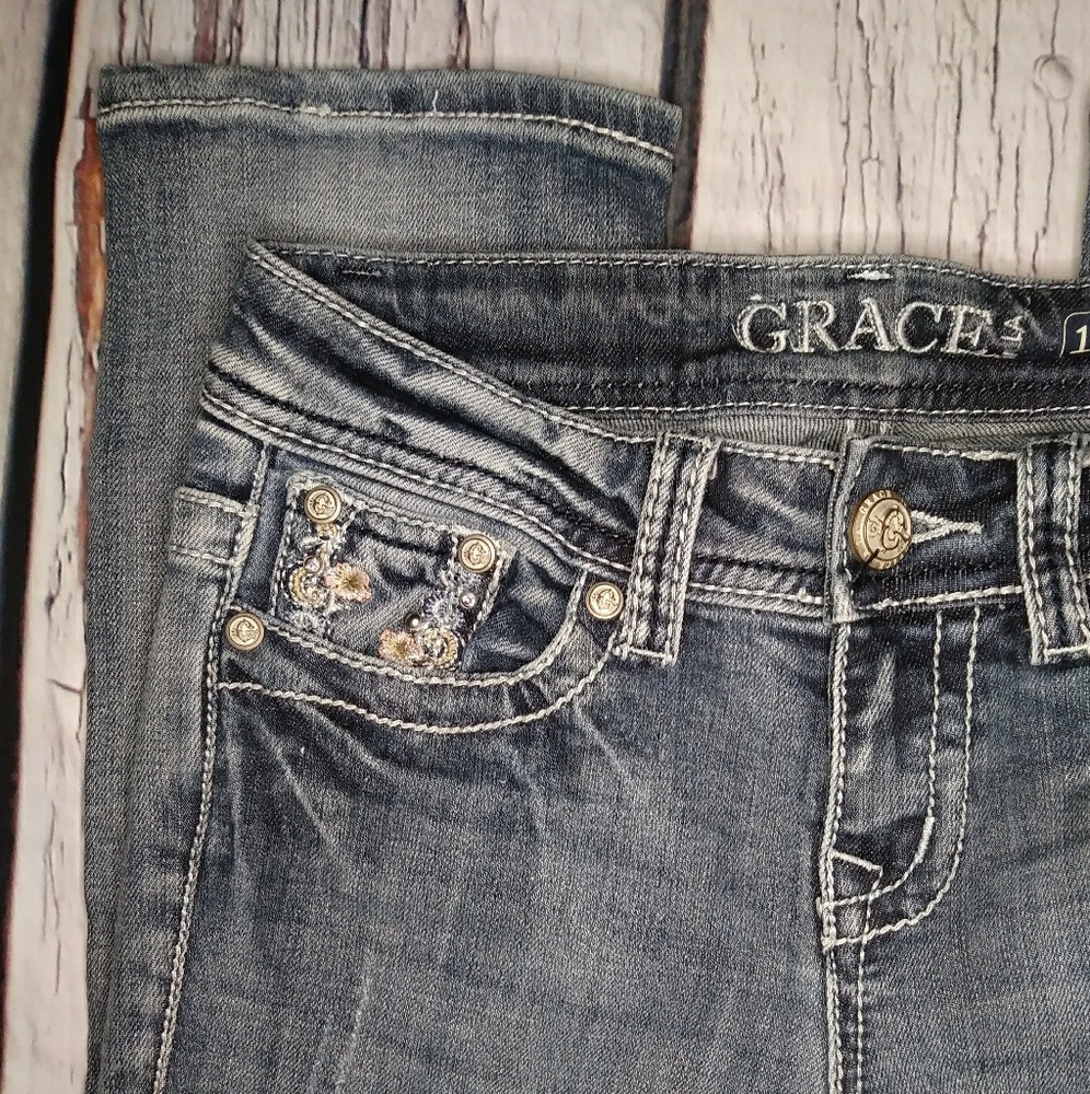 🔥Grace in LA Light Wash Jeans Size 12 Girls🔥 - Picture 3 of 8